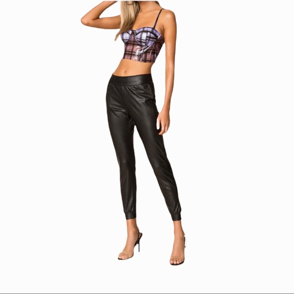 Commando Faux Leather Joggers - Picture 2 of 6